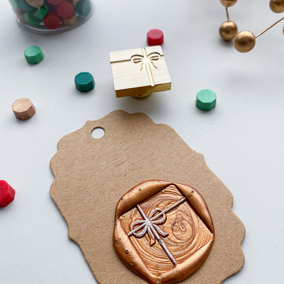 Clearance: Square Present Gift Stamp - Holiday Collection