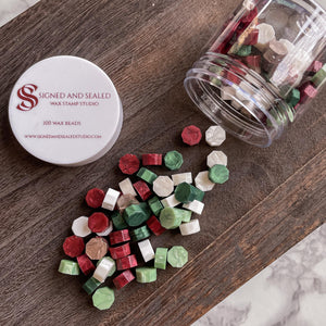Clearance: Christmas Mix Wax Beads - Holiday Collection
