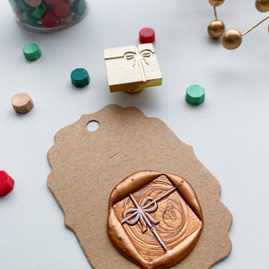 Clearance - Square Present Gift Stamp - Holiday Collection